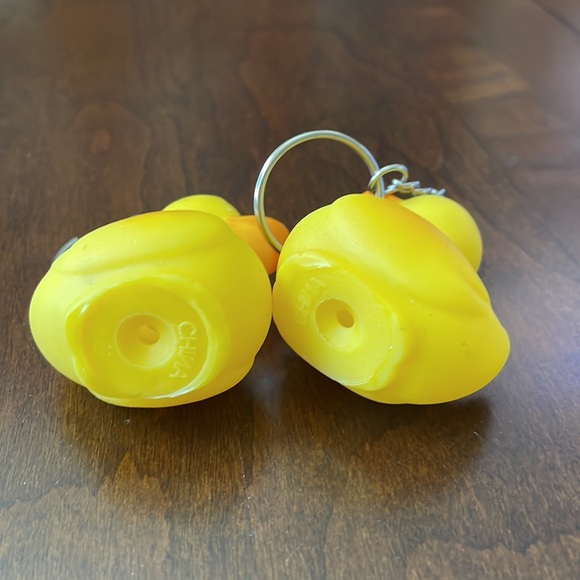 Set of 2 Key Chain keyring yellow Rubber Duck - Picture 3 of 4